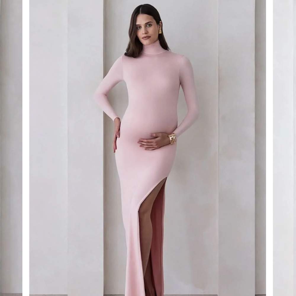 Bumpsuit Monica Maternity Dress- Dusty Pink Medium